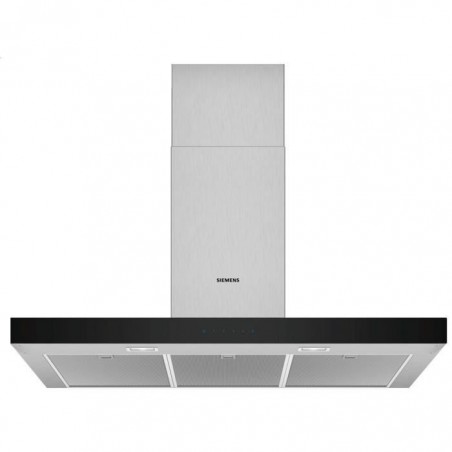 SIEMENS LC96BFM50 - Hotte murale-Evacuation - Recyclage-580 m3 air - h en intensif-70 dB max en intensif-4 vitesses-L 90 cm-Inox