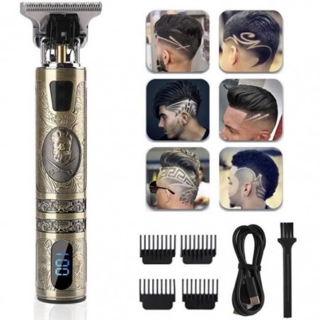 LESS® Tondeuse multifonction Barbercut Pro Gold - Tondeuse de salon professionnelle - Sans fil - Waterproof