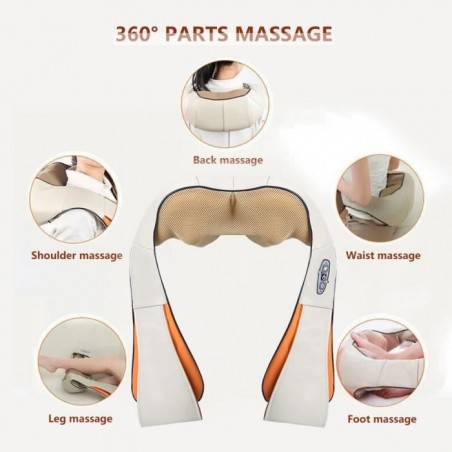 Appareil de Massage Multifonctionnel Thermique Dos Cou Epaule Corps Shiatsu Pétrissage Massage Vinteky®