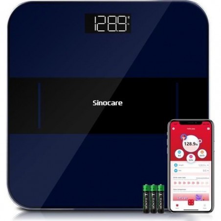 Pèse Personne Sinocare CW286 Balance Connectée - Poids-BMI - LED - Bleu