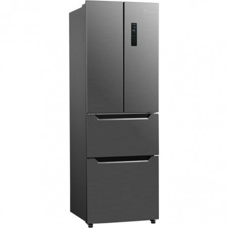 TRIOMPH THFD298NFIX - Réfrigérateur multi-portes - 298L (183+115) - Froid ventilé - Classe A++ - L 59.5cm x H 183 cm - Inox Look