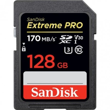 Carte SD 128 Go U3 C10 V30 originale avec carte mémoire SanDisk Extreme Pro SDXC UHS-1 authentique, vitesse trs rapide, 170 Mo