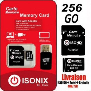 Carte Mémoire Micro SD 256...