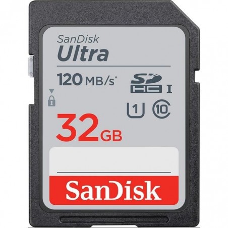 Carte mémoire SDHC SanDisk Ultra 32 Go jusqu'à 120 Mo-s classe 10 UHS-I