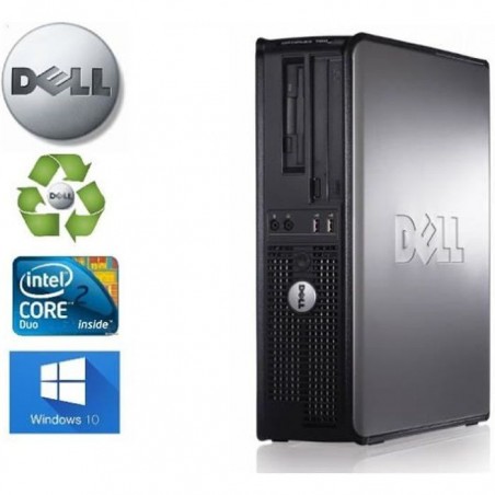 Unité Centrale Dell Optiplex 780 SFF Core2Duo 2,93Ghz RAM 4GO HDD 320 GO Wifi Windows 10