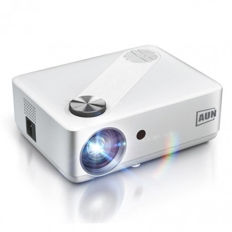 Vidéoprojecteur 1080P Native 4K 6000 lumens LCD 1Go+8Go Android 9.0 Wifi Bluetooth HDMI VGA USB -Blanc