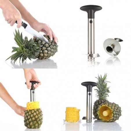 Trancheur-Ãplucheur Ananas Acier Inox