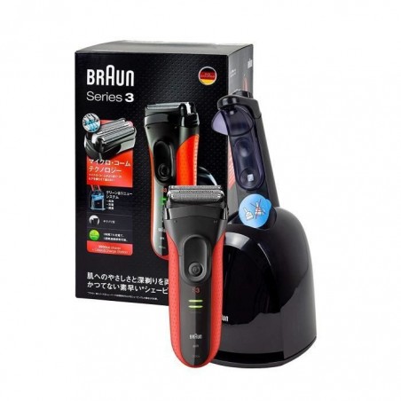 Braun Série 3 ProSkin 3050 cc rasoir électrique pour homme-rasoir électrique rechargeable - Version Japon - Rouge