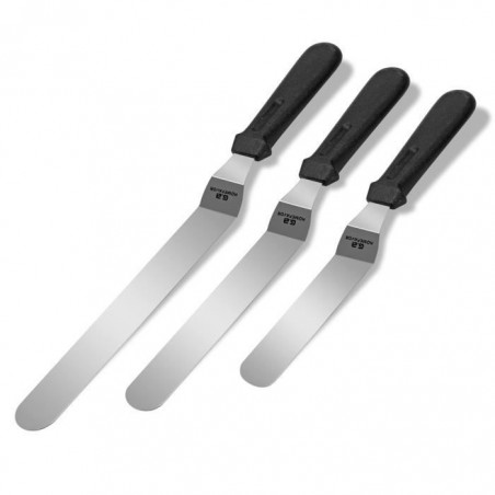 GA Homefavor Spatule Coudee 3 Pices Palette ou Spatule de Cuisine Coudée Allongee Professionnelle en Inox