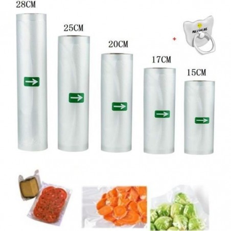 Sacs Sous vide Pack de 5 rouleaux , Sac sous vide alimentaire pour appareil sous vide économiseur de nourriture et sous vide