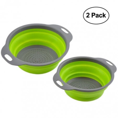 UMIWE Passoire en Silicone Pliable lot de 2 Vert