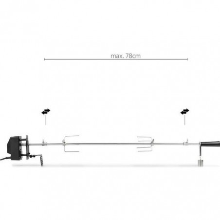 Klarstein van Helsing Tournebroche électrique accessoire pour grill inox