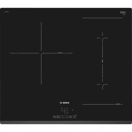 BOSCH PVJ631BB1E - Table de cuisson Induction - 3 zones - 7400W - L59,2 x P52,2cm - Revêtement verre - Noir