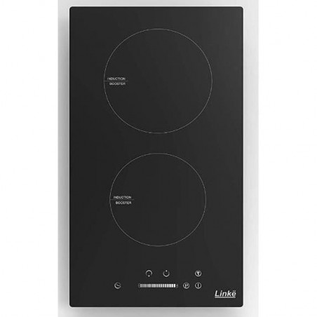 LINKE - LKDIB - Table de cuisson Domino - Induction - 2 foyers - Touches sensitives - 3500 watts - Noir