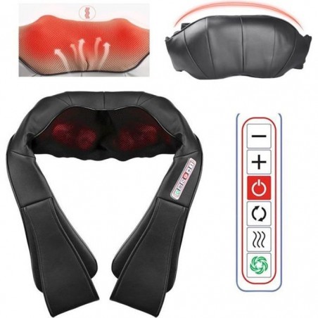 Appareil de massage shiatsu cervical Massager du nuque cou épaule périphérique Ceinture de massage noir VINTEKY®