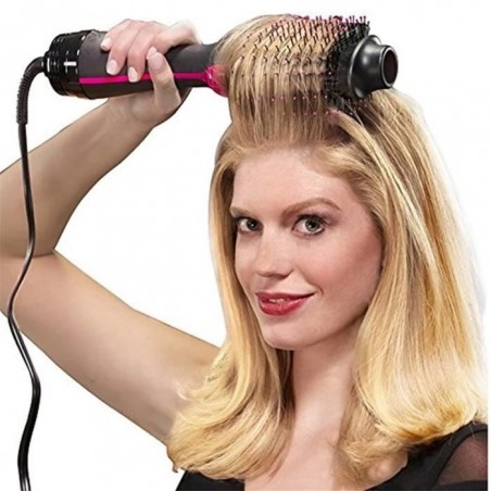 One Step sche cheveux et volumateur,Salon Air Chaud Paddle Brosse à cheveux Générateur d'ions négatifs à lisser bigoudi Styler