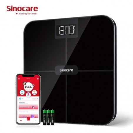 Sinocare LED Smart Body Weight Scale Pse-personne numérique pour la santé Bluetooth pour Android et iOS