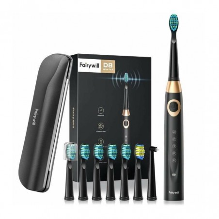 Brosse à Dents lectrique Rechargeable,1 Manche,7 Têtes de rechange,1 étui de voyage- Brosse à Dents Sonique Pour Adultes et