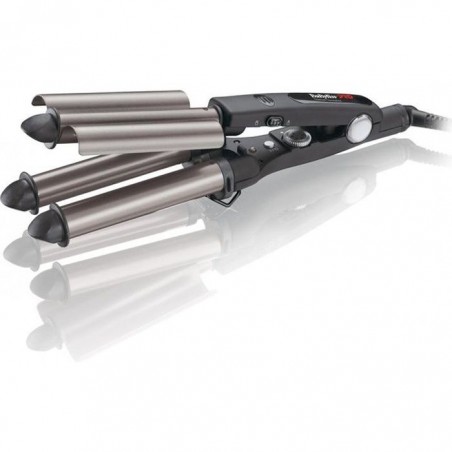 Babyliss Pro, Fer à onduler triple branches, Ref BAB2269TTE 140°-220°, fonction Ondulante, Titanium-Tourmaline 19mm, 22mm