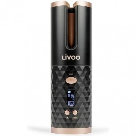 LIVOO DOS179 - Fer à boucler automatique sans fil - Ecran LCD - Réglage de la température de 150°C à 200°C - Minuteur de chauffe