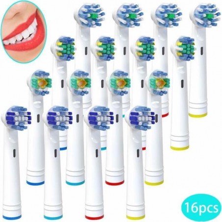 Brossette De Rechange Pour Oral B, Têtes De Brosse ä Dents lectriques pour Pro, Smart & Genius Series-Lot de 16- Comprendre