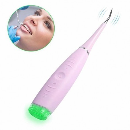 Détartreur Dentaire lectrique Ultrasonique Outil de Suppression Des Taches de Dents Rose