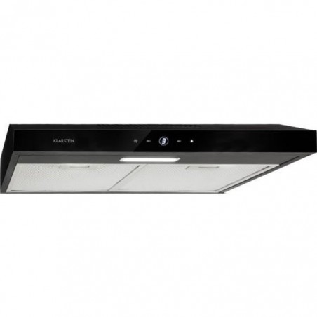 Klarstein Contempo Neo Hotte casquette aspirante 60 cm - extraction ou recyclage d air - 175m³-h - 67 dB - éclairage LED - noir