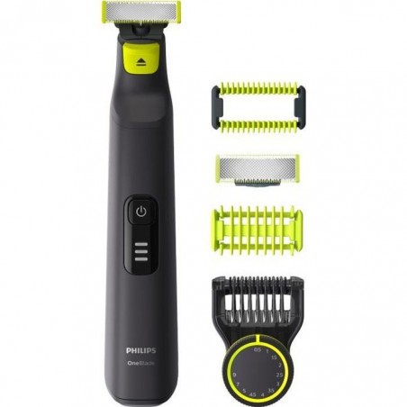 PHILIPS Oneblade Pro QP6530-99 Rasoir - Tondeuse Barbe - 3 sabots - 12 hauteurs de coupe - 1 lames de rechange