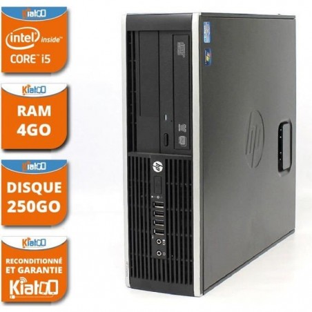 ordinateur de bureau HP elite 8200 core I5 4go ram 250 go disque dur,pc de bureau, windows 7