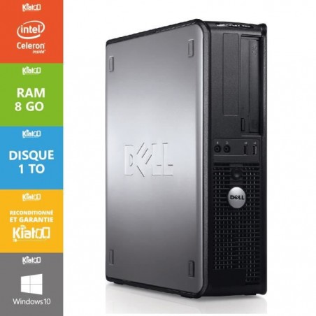 ordinateur de bureau dell optiplex 380 dual core celeron 8 go ram 1 to disque dur ,windows 10