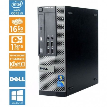 Ordinateur de bureau DELL OPTIPLEX 7010 intel core i5 16 go ram 1 to disque dur,pc de bureau reconditionné,w10