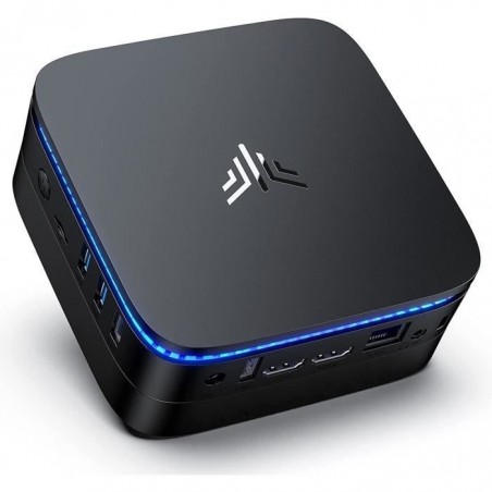 NiPoGi Mini PC, 12 Go de RAM-128 Go SSD Pentium J4205, 4K double écran, LAN, 2.4G+5G WiFi, Windows 10 Pro avec support VESA