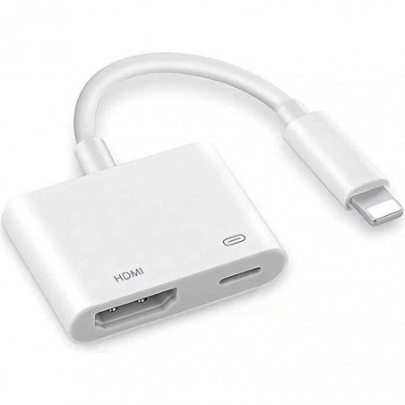 [Certifi&eacute, Apple MFi] Adaptateur HDMI pour iPhone vers TV, Adaptateur AV num&eacute,rique 1080p, connecteur HDMI pour