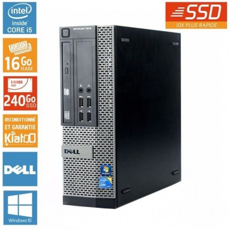 Pc bureau DELL OPTIPLEX 790 intel core i5 16 go ram 240 go disque dur ssd,ordinateur de bureau reconditionné w10