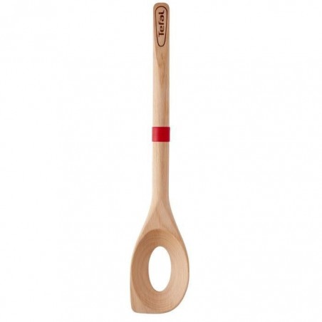 TEFAL Cuillre à risotto Ingenio - Bois hêtre et silicone platinium - 32 cm