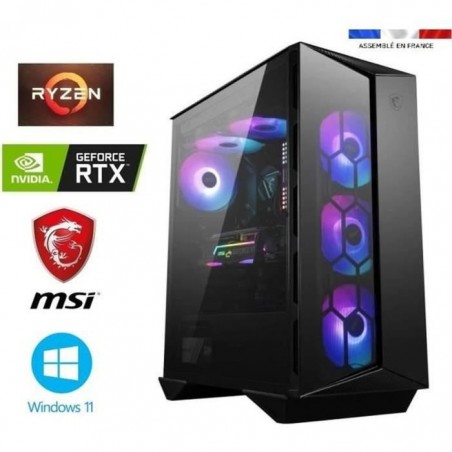 PC Gamer Ryzen 9 + Watercooling - RTX 3060Ti 8GO MSI GAMING X - 32GO RAM - SSD 1To + HDD 3To - WIFI - MSI GUNGNIR 110R -