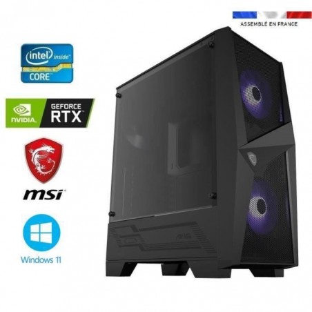 PC Gamer intel I9-11900F - GeForce RTX 3060 12GO - 32GO RAM - SSD 500GO + HDD 3000GO - WIFI - MSI MAG Forge 100M - Windows 11