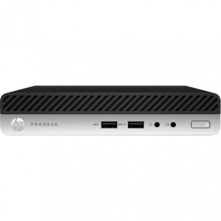 HP ProDesk 400 G5 Intel® Core i3 de 8e génération i3-8100T 8 Go DDR4-SDRAM 256 Go SSD Noir, Argent Mini PC