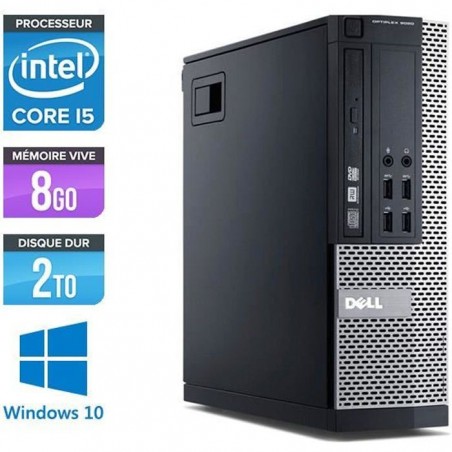 Pc de bureau Dell 7010 - Core i5-3470 - 8Go - 2To -Windows 10