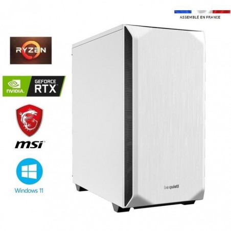 PC Gamer Ryzen 7 - GeForce RTX 3080 10GO - 32GO RAM - SSD 1000GO + HDD 3000GO - WIFI - Be Quiet! Pure Base 500 - Windows 11