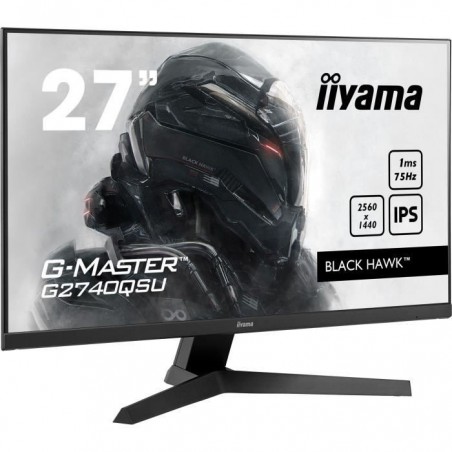 Ecran PC Gamer - IIYAMA G2740QSU-B1 G-Master Black Hawk - 27 QHD 2K - Dalle IPS - 1 ms - 75Hz - HDMI - DisplayPort - AMD