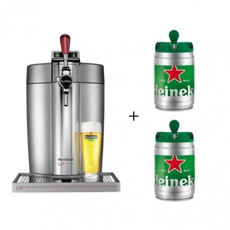 KRUPS VB700E00 Beertender Loft + 2 fûts Heineken 5L