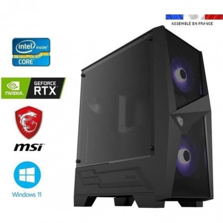 PC Gamer intel I9-11900F - RTX 3070 8GO MSI VENTUS 2X - 32GO RAM - SSD 500GO + HDD 2000GO - WIFI - MSI MAG Forge 100M - Windows