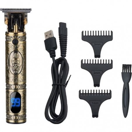 Professionnelle Tondeuse Cheveux Hommes, IPX7 Imperméable Tondeuse à Cheveux Sans FilEcran LCD USB Rechargeable