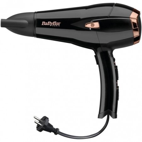 BABYLISS D373E - Sèche cheveux - 2000W - Moteur DC - Fonction ionique - 3 températures - 2 vitesses - Cordon rétractable