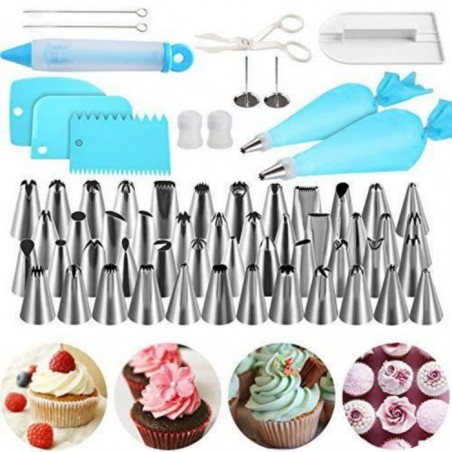 Moule De Décoration De Gâteau,Outils Ustensiles De Pâtisserie,62 Pices Poche ä Douilles, DIY Kits Pour Décoration De Gâteaux