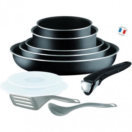 TEFAL Ingenio Essential Batterie de cuisine 10 pièces Noir Tous feux sauf induction L2008902