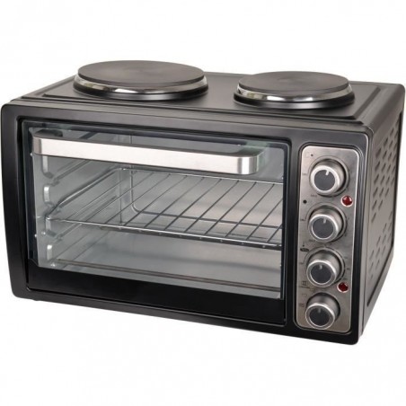 TKG MK 1002 - Mini-four - 28L - 3100W - Fonction convection et rôtisserie - 90-230°C - Gris foncé