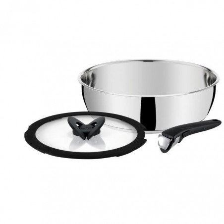 TEFAL Set 3 pièces Induction Ingenio Pro Inox