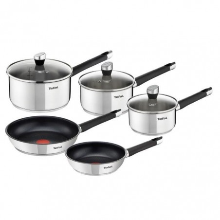 TEFAL E823S524 EMOTION INOX Batterie de cuisine Induction 5 pièces - Tous feux dont induction